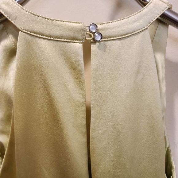 Kay Unger New York lime  100% silk body con sleeveless dress size 4 - Picture 5 of 13